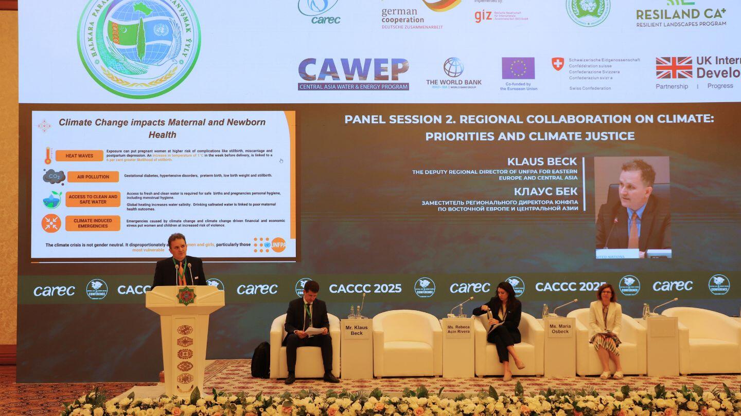 Mr. Klaus Beck  speaks at the Central Asia Climate Change Conference (CACCC) 2025