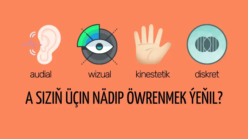 Wizual, audial, kinestetik, diskret: a siziň üçin nädip öwrenmek ýeňil?