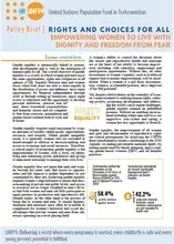 Policy Brief "Rights and Choices for All: Empowering women to live with dignity and freedom from fear"